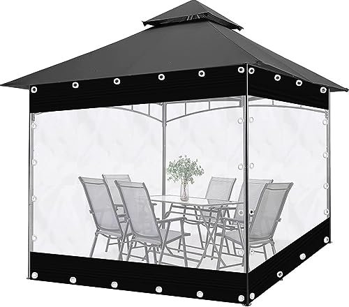 Tende in vinile nere impermeabili per esterni con occhielli facili da installare tende termiche per garage tende divisorie in PVC 3,8 x 2,5 m