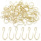 Mozeat Lens 60 PCS 1 Inch Mini S Hooks for Hanging S Shaped Hanging Hooks Stainless Steel Hook Metal Mini Ornament Hook for Crafts Jewelry Hang Pot Plants, Gold