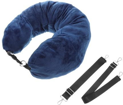 POPETPOP Copricuscino Da Viaggio Per Il Collo: Imbottito Con Vestiti, Federa Regolabile Per Il Collo, Cuscino Per Dormire, Per Viaggi in Aereo, Su Strada E in Treno, Per Bagagli Extra.