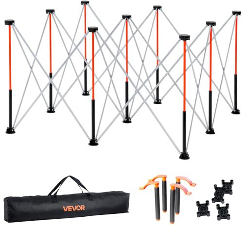 VEVOR Banco da Lavoro Pieghevole Portatile 1264 x 1264 mm Tavolo di Lavoro Pieghevole Senza Montaggio, Carico di 1589 kg con Borsa Portaoggetti, Piano del Tavolo Non Incluso, per Garage, Officina