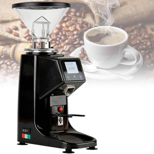 HEIHEIZI Molinillo Profesional para Espresso con Tolva de 500ml/1500ml – Pantalla Táctil y Compatible con Mango, 19 Niveles de Molienda para Café de Calidad de Cafetería,500ml-Black