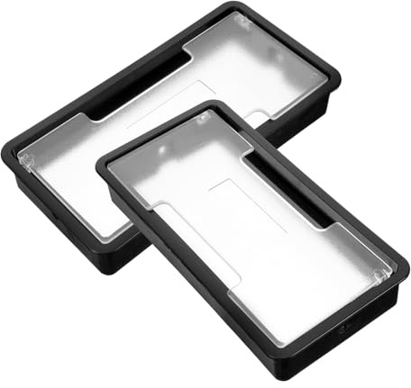 iplusmile Passacavi per Scrivania 2 Pezzi in Rettangolari Copriforo per da Ufficio Elegante e Adatto a Diversi Tipi