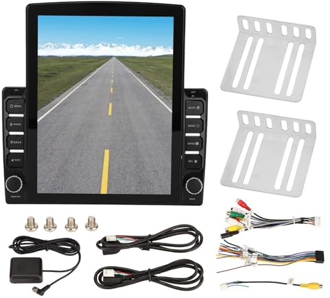 Gearwell Car Stereo, 9.7in Double Din Multimedia Receiver with FM Radio Bluetooth GPS and Backup Camera, Car Audio Video Player with Built in WiFi