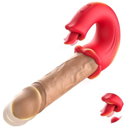 TYDAY Vibratorenset für Frauen und Paare 10 Leck 10 Vibrationsmodi G Punkt Klitoris Stimulator mit Stoßfunktion realistischer Analvibrator wasserdicht USB wiederaufladbar weiches Silikon Sexspielzeug