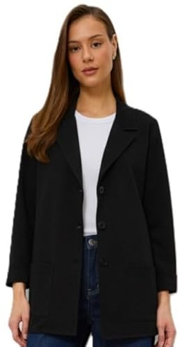 Ballandoro Blazer Donna Elegante Lungo - Giacca per Completo Cerimonia Made in Italy, Coprispalle Cardigan Taglie Forti Primavera Estate Curvy (IT, Testo, XXL, Regular, Regular, Nero)