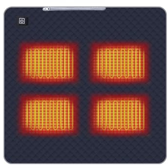 Cuscino riscaldato portatile alimentato tramite USB con riscaldamento a 3 livelli, regolabile per stadio all'aperto, sedia da campeggio (blu navy)