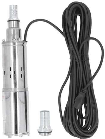 Pompe à vis CC Gearwell, pompe de puits profond en acier inoxydable, pompe solaire submersible, tête de 45 m, moteur en cuivre, débit de 1,2 m³ h, pompe d'irrigation, DC48-60 V