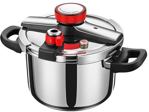 YIGECHENXIN Olla a presión de Acero Inoxidable a Prueba de explosiones de 4L 6L 8L y 10L con Perilla Ajustable Multifuncional Ideal para el hogar y la Cocina Fácil de Limpiar,4L
