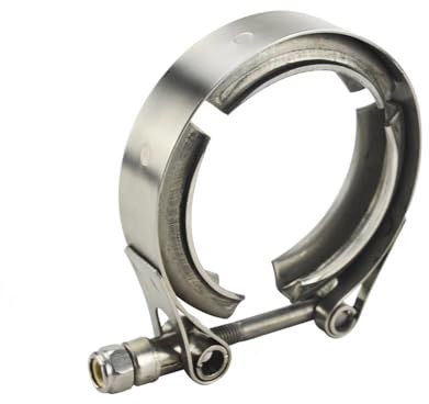 Abrazadera de banda en V de acero inoxidable 304 de 1,5 a 6,0, bloqueo de escape resistente a la corrosión y a altas temperaturas(1.25 inch-50mm)