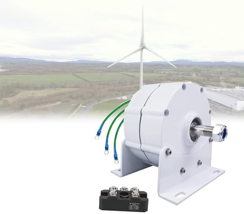 Generador de imán permanente de 6000 W con rectificador, 12 V, 24 V, 48 V, aerogenerador, molino de viento, bicicleta estática, turbina hidráulica, motor eléctrico, crea tu propia turbina eólica(48V)
