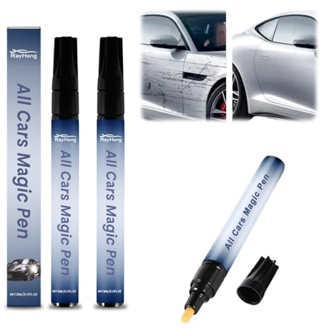 bergxperten Penna Antigraffio 2pcs penna riparazione graffi auto moto con tecnologia ColorBlend, ripara graffi vernice in modo rapido, trasparente, impermeabile e adatta a tutti i colori del veicolo