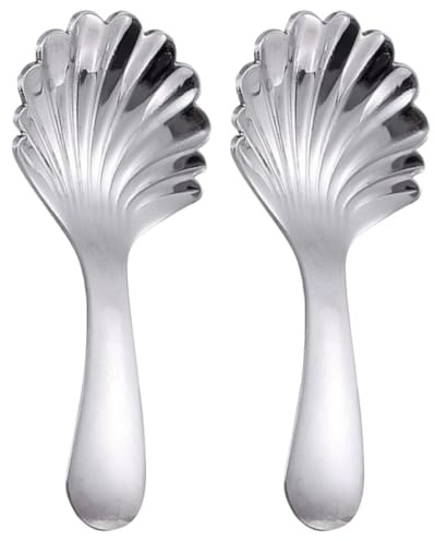 Toyvian Cucchiaini da Tè in Acciaio Inox 304 Set 2 Pezzi, Cucchiai da Dessert Piccoli Multifunzione, Posate Resistenti per Gelato, Zucchero e Condimenti, Adatti per Uso Domestico e