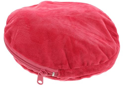HANABASS Funda de Franela para Bolsa de Agua Caliente Reutilizable, Tamaño Grande, Color Vino Tinto, Cubierta Aislante y Protectora para Terapias de Calor en Invierno, Accesorio Cómodo