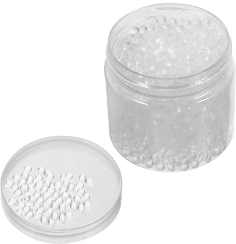 HINTRMENT Perlas Térmicas Moldeables Transparentes 80 G, Cuentas de Plástico Polimorfas Reutilizables para Relleno de Huecos y Manualidades DIY en Modelado y Esculturas