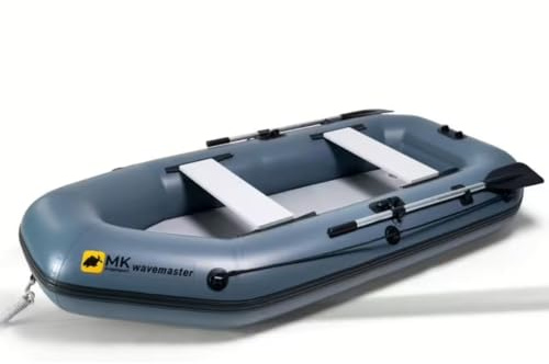 MK Wavemaster Schlauchboot – Angelboot, stabil & belastbar, inkl. Paddel, Sitzbank & Zubehör
