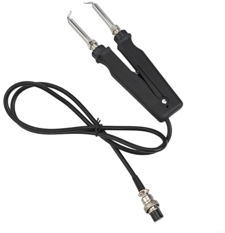 Dubbelt lödtänghandtag för 902 ESD för smd, snabbuppvärmande pincett med armbågsdesign för kretskort-reparation, svart silver