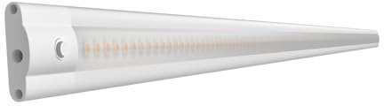 ledscom.de LED Unterbauleuchte SIRIS weiß matt, warmweiß, 2700 K, flach, 90 cm, 963 lm, 9,5 W, 24V DC, Schalter, Stecksystem ATOM, IP20, Netzteil erforderlich (nicht enthalten)