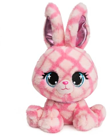 GUND P.Lushes Pets Trixie Karrats Designer Fashion Plush Toy, Collectible Bunny Stuffed Animal, Pink and Purple, 6”