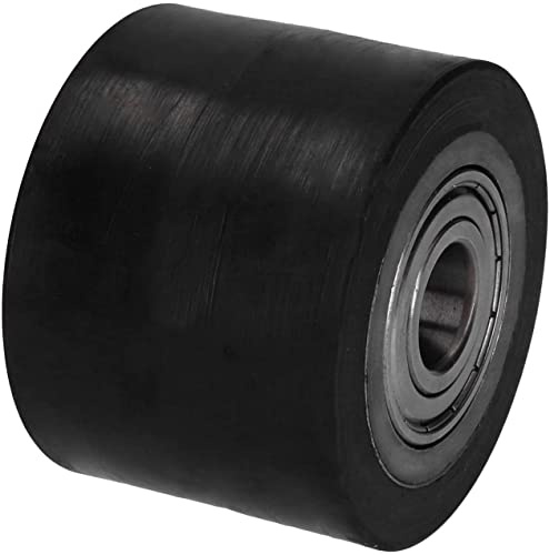 WIKO Hubwagen Rollen Gummirollen 70x60 mm Räder mit Kugellagern Hubwagenräder Laufrollen Paletten Fixierer Rad Palettenrollen 300 kg (20 mm (Achsloch))