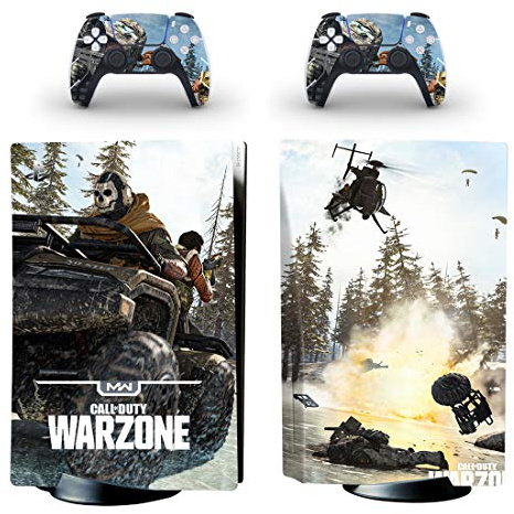 PS5 Disc Skin Wrap Vinyl Sticker Decal Call of Duty Warzone - For Playstation 5 Console and 2 Controllers