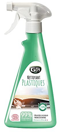 GS27 - Nettoyant Plastiques Pure Ecocert - Rénovateur Plastiques Voiture - Parfum Lotus - sans Silicone - Fabriqué en France - 500 ML