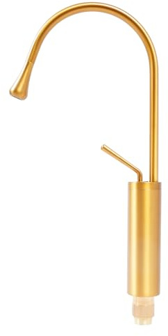 Gold Waschtischarmatur, Hoch Wasserhahn, 360° Drehbar Messing Mischbatterie, Modern Einhebel Badezimmer Waschtisch Armatur für Spüle