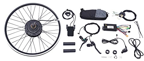 XUEMANSHOP Kit di conversione per bicicletta elettrica, 24 pollici, 36 V, 500 W, con controller Dual Mode per ruota anteriore di una bicicletta a due ruote (ruota posteriore)