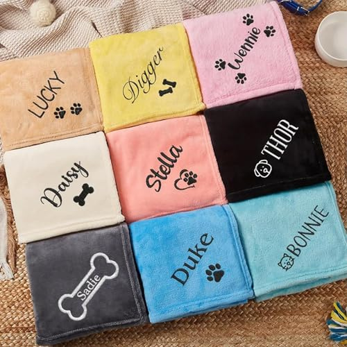 IEK Personalisierte Hundedecke – individuelle Hundedecke – Hundedecke – Hundegeschenk – personalisiertes Geschenk – individuelle Haustierdecke – Hundebett