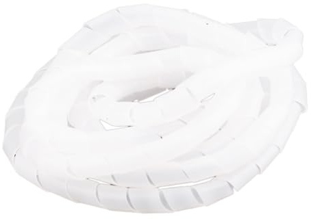 FEEIMOL Kabelschlauch Selbstschließend Kabelspirale 18mm Kabelkanal Kabelschutz Flexibler Kabelmantel Kabelmanagement für TV Computer Weiß 4.5M