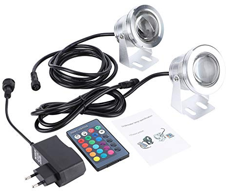 Buachois Tauchbares Unterwasserlicht, 90–265 V Eingang, DC 12 V Ausgang, RGB-Brunnenlampe, Wasserdichter Dichtungsstrahler Für Landschaftsdekoration(EU)
