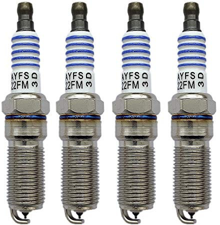 AYFS22FM Platinum Zündkerze/Fit for den Ford Focus C-MAX FIESTA EDGE/Fit For Lincoln MKX Cadillac CTS/Fit for Mazda Mercury SP-411 4pcs Spark Plug Compatible