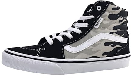 Vans Filmore Hi, Zapatillas para Unisex niños, Tonal Flames Grey/White, 34 EU