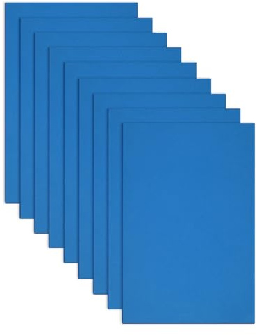 Jtnohx Moosgummi Platten 9 Stück Farbige Eva Schaumstoffplatte Blau | 17.78×28.7cm Moosgummi zum Basteln DIY-Bedarf(Blau)