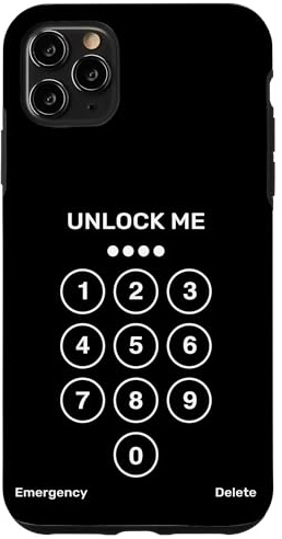 iPhone 11 Pro Max Unlock Me Cool Phone Key Pad Illustration Graphic Designs Case