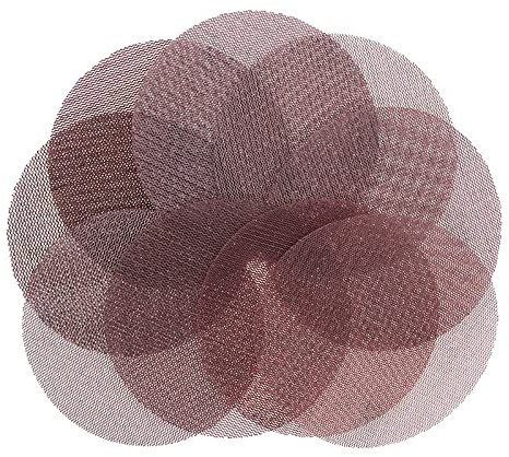 BPABDEITR Hook and Loop Mesh Sanding Discs, 90Pcs 5 Inch 125mm Car Mesh Abrasive 80 To 600 Grit Dust Free Sanding Discs Sandpaper Anti Blocking Dry Grinding Removal Finish(Onecolor)