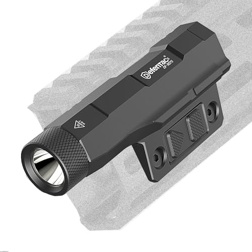 DEFENTAC 2400lm Alluminio Picatinny/Mlok Torcia Elettrica con Interruttore Pad Pressione per Fucile, Luce Arma Ricaricabile con Indicatore di Livello Batteria e Strobo/Momentaneo