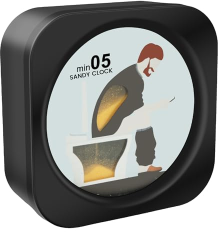 VAVPUP 5 Minuten Toilette Sanduhr Timer,lustiger BadezimmerTimer,wiederverwendbarer Timer aus Kunststoff, praktischer Sandtimer für das Badezimmer, Männer,Ehemann,Vater,Sohn