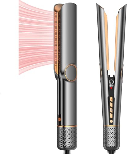 UMIGA Air Ionic Hair Straightener, Wet to Dry Straightening, Professional Airstyler Blow Dryer for Styling, Less Breakage, More Shine and Colour Protection, 80℃-160℃ for All Hair Types