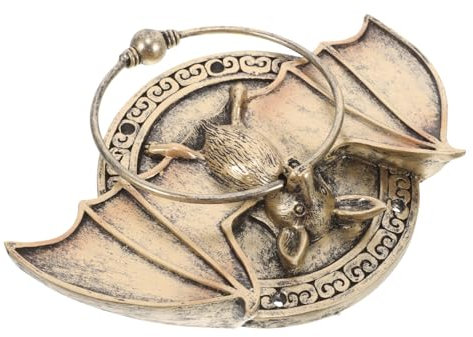 HOMSFOU Bat Shaped Door Knocker for Front Door Antique Decorative Knocker Halloween Home Decor