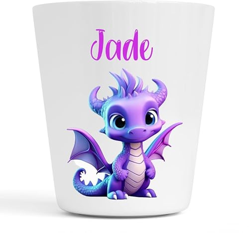 Générique Gobelet en Plastique pour Enfants | Gobelet Personnalisé avec Nom |Verre Plastique Incassable Personnalisé (Dragon Jade)