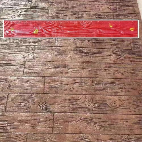 CXUNFHCL Stampo per calcestruzzo per colata, stampi per Pavimenti in Legno realistici, tappetini per goffratura con Texture in calcestruzzo, stampi per stampaggio di Pannelli in Legno, Modelli per pa