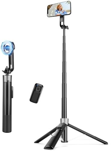 Victiv Magnetico Treppiede Smartphone, 178cm Bastone Selfie Cavalletto per Smartphone, Portatile Selfie Stick Treppiedi per Magsafe con Telecomando, Tripode Cellulare per iPhone/Android & Fotocamera