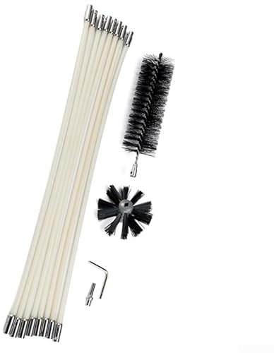Kaminbesen mit Stab, 60 cm, für effiziente Kaminpflege
