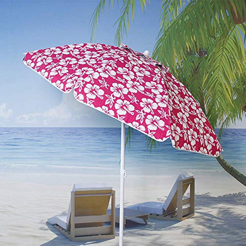 SGKOMN Patio Beach Parasol | 2 * 2m| Tilt/Waterproof/Sunscreen Parasol for Balcony/Garden/Terrace/Market/Coffee Table - Without Base, Pink