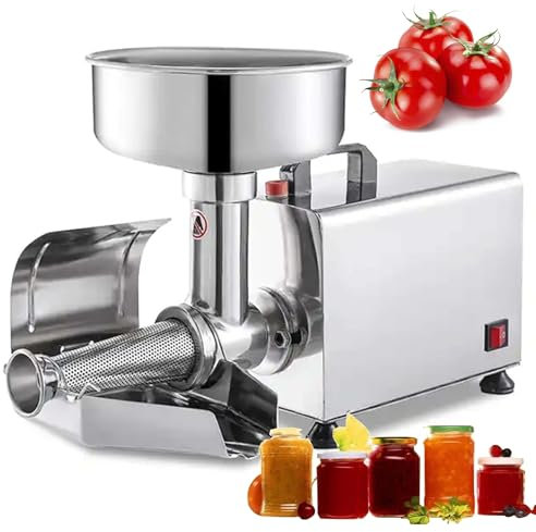 Electric Tomato Strainer and Sauce Maker, Stainless Steel Food Milling Press Machine for Homemade Jam and Puree, High Efficiency 90-160kg/H