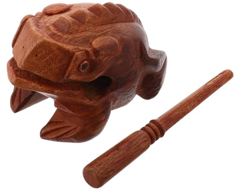 BESPORTBLE 1 Satz Frosch Guiro Musikinstrument aus Holz Großes Schlaginstrument mit für Musikunterricht und Kreative Spielmöglichkeiten aus Solidem Material Gefertigt