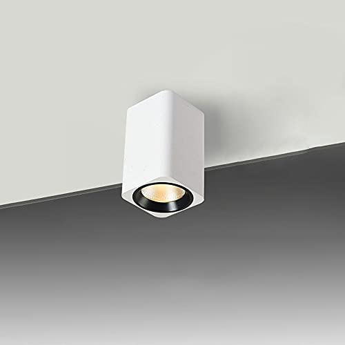 Foco LED de Superficie Aent Spot Lighting, Carcasa Cuadrada de Aluminio, iluminación para Cuadros de Interior y minifocos Aent para Dormitorio, Cocina, Pasillo, Sala de Estar.