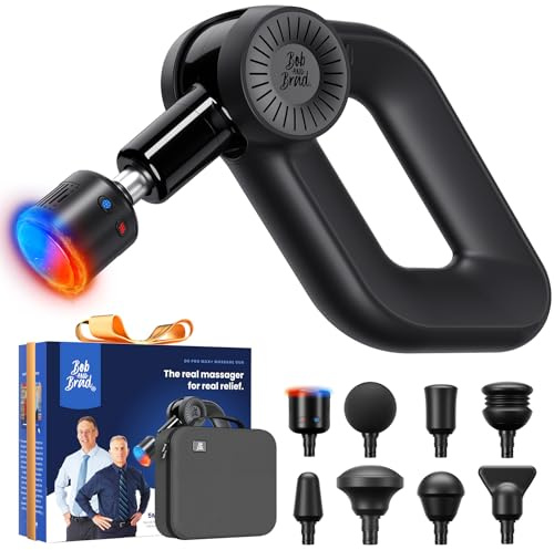 BOB AND BRAD D6 Pro Max Massagepistol med Värme & Kyla - Professionell 16mm Amplitud Djupvävnads Massage Gun, Elektrisk Handhållen Massageapparat för Muskelsmärtor och Återhämtning