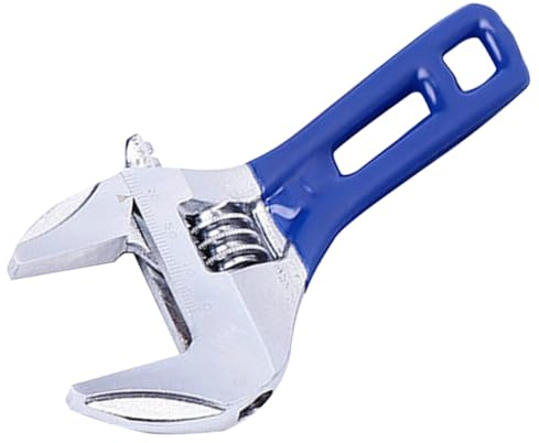 Ipetboom Llave Inglesa Ajustable de Acero Diseño Compacto y Boca Ancha, Mango Corto Adecuado para Trabajo de Mantenimiento y Fontanería