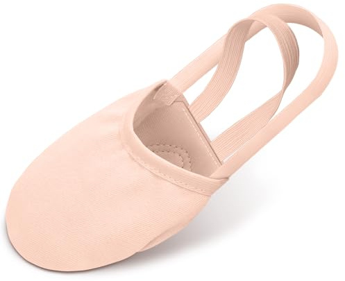 DiULi Zapatos Media Punta de Ballet, Zapatillas de Danza Niñas Adultos, Zapatos de Danza Media Punta, Zapatillas de Baile, Puntas de Ballet y Gimnasia Ritmica para Niña y Mujer (Rosa - M)